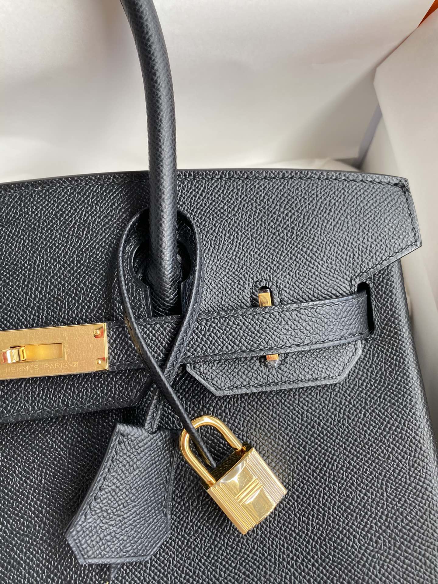 Hermes Birkin 30CM Epsom Leather Handbag Black